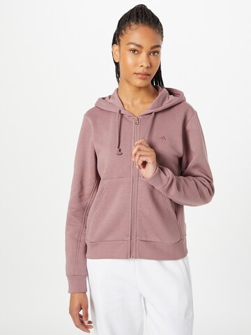 ADIDAS SPORTSWEAR Sports sweat jacket 'All Szn Fleece ' in Purple: front