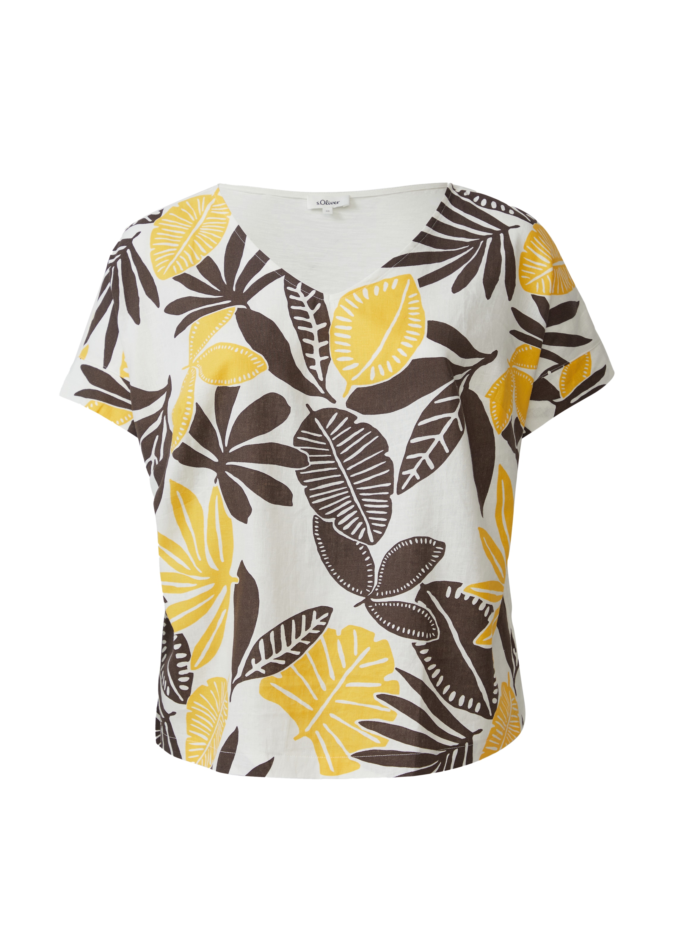 T-shirt s.Oliver Red Label Plus en beige : devant