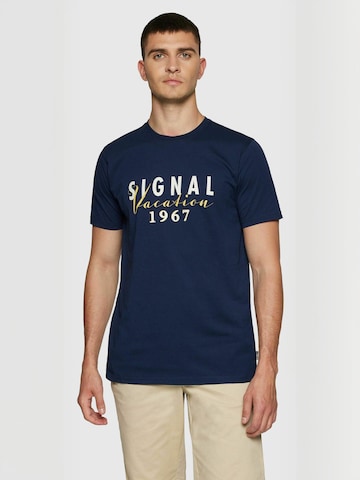 Coupe regular Chemise ' FinnSi ' Signal en bleu : devant