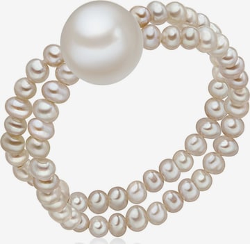 Valero Pearls Ring in White: front