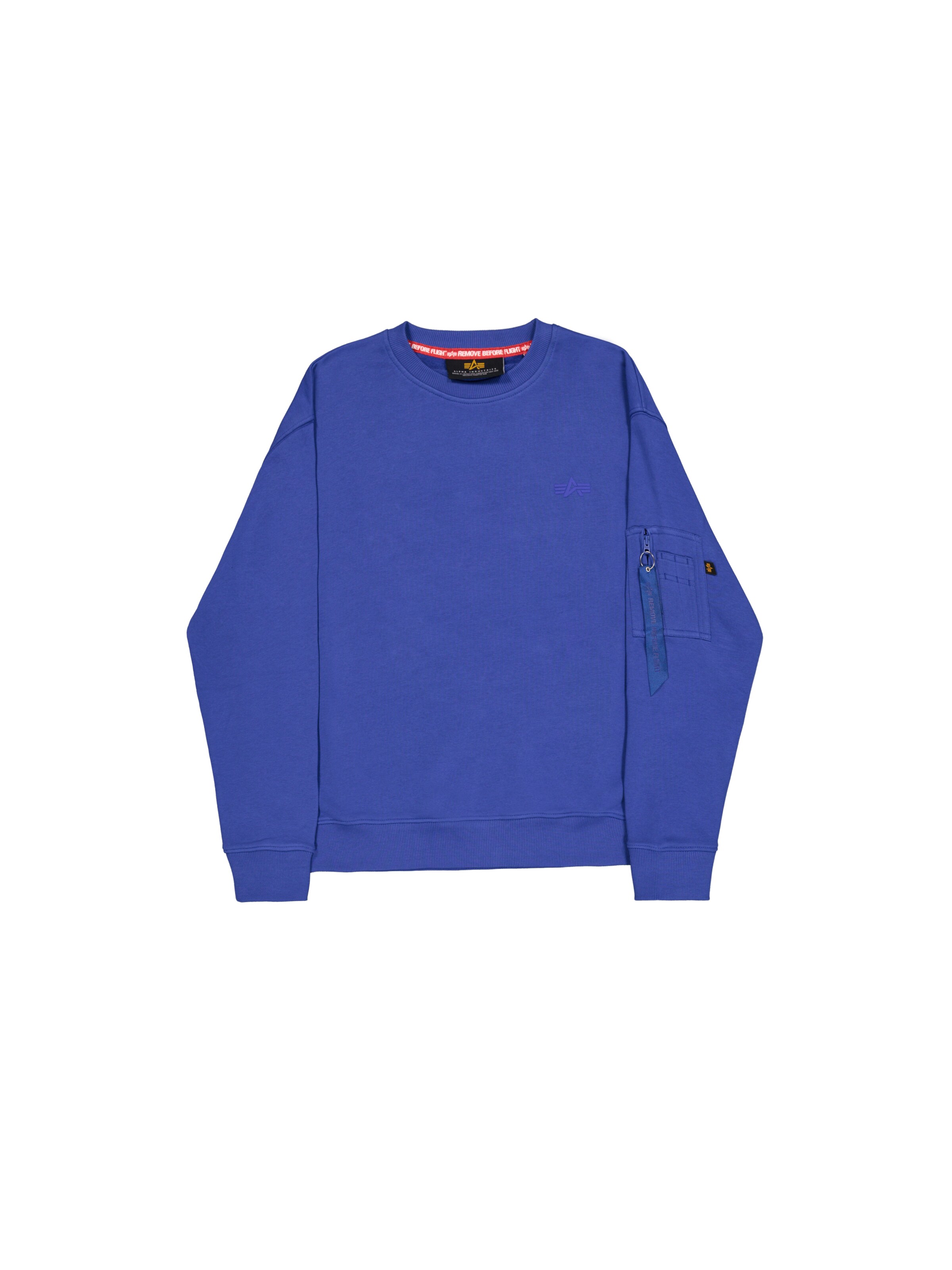 ALPHA INDUSTRIES Sweatshirt 'DTM ML' in Blue: front