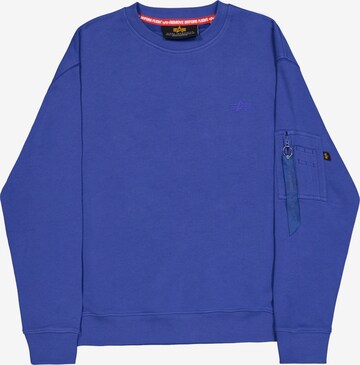 ALPHA INDUSTRIES Sweatshirt 'DTM ML' in Blue: front