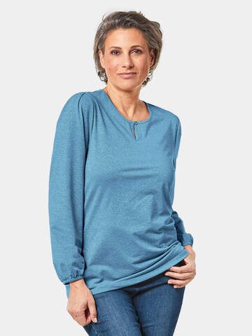 Goldner Shirt in Blau: Vorderseite