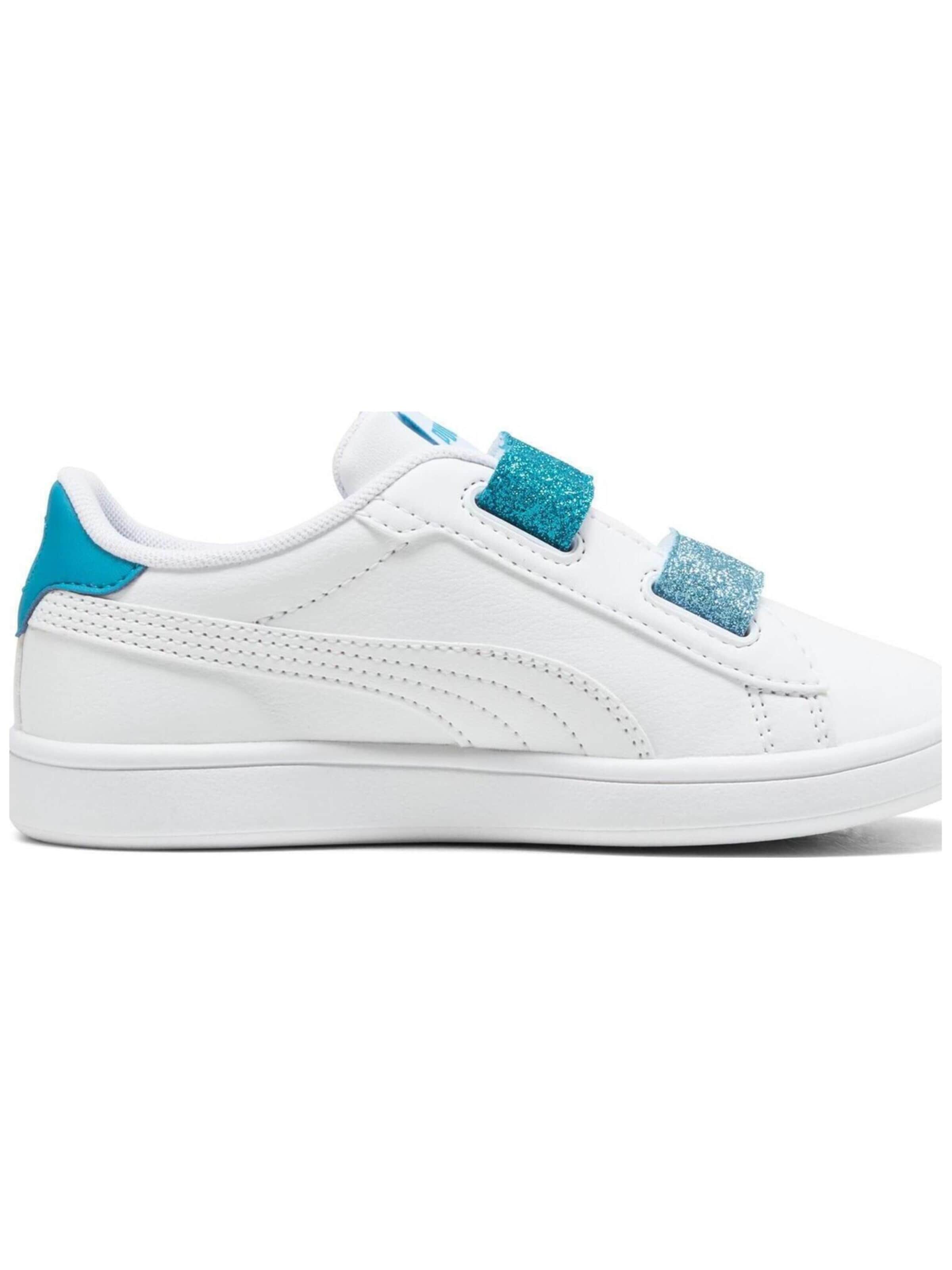 PUMA Sportschoen 'Puma Smash 3.0 L Glitter Velcro V Ps Pum' in Wit