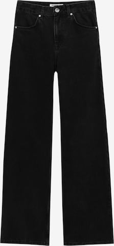 Pull&Bear Szeroka nogawka Jeansy w kolorze czarny: przód