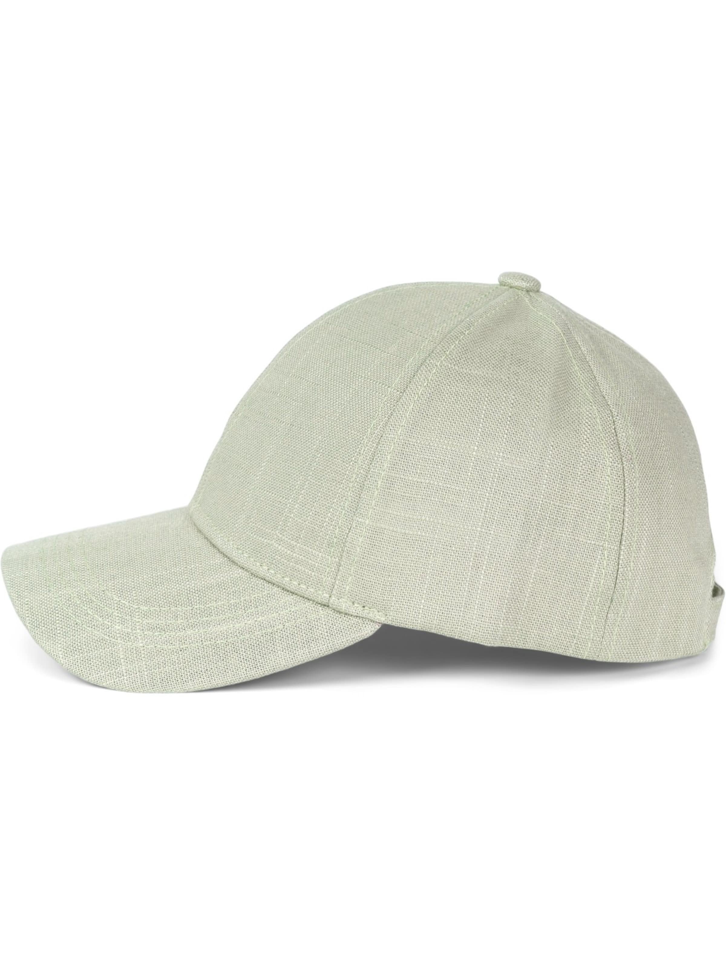 styleBREAKER Cap 'Leinen Baseball Cap' in Green