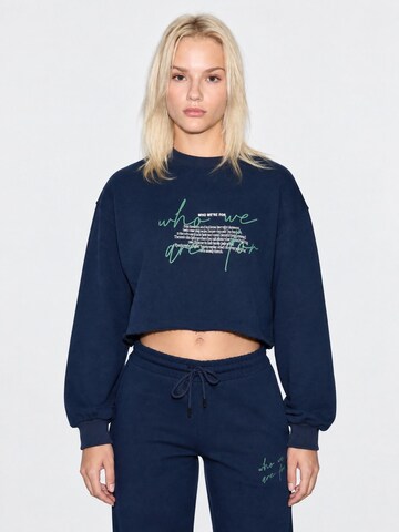 Sweat-shirt Ethiquet en bleu