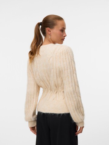 VERO MODA Knit cardigan 'VMLISA' in Beige