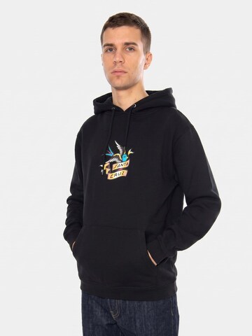 Felpa 'Sommer Sparrow Front Black' di Santa Cruz in nero: frontale