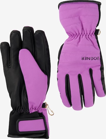 BOGNER Sports gloves 'Cadis' in Purple: front