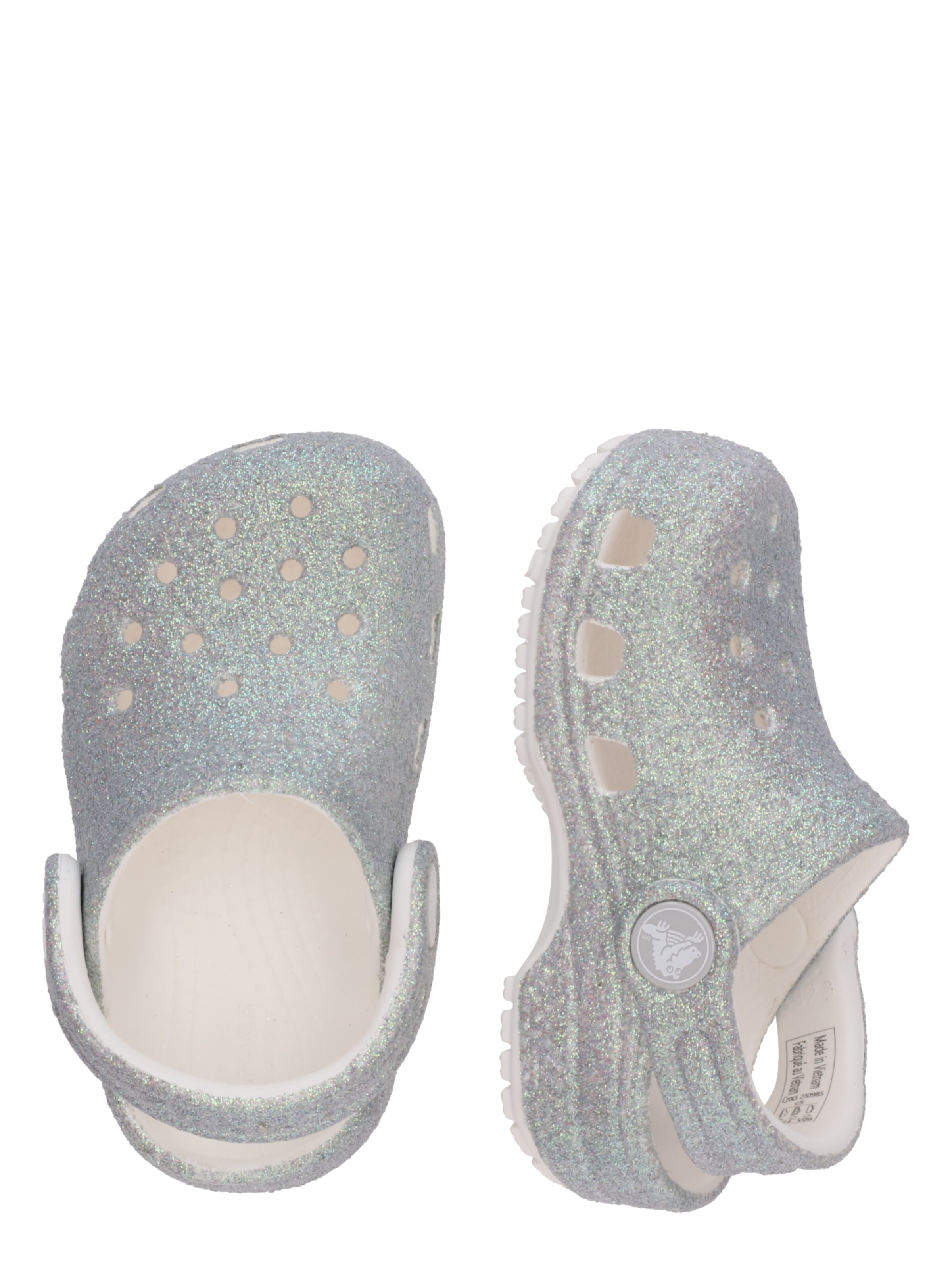 Crocs - Sapatos abertos 'Classic Iridescent' em prata