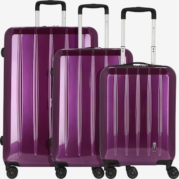 CHECK.IN Suitcase Set 'London' in Purple: front