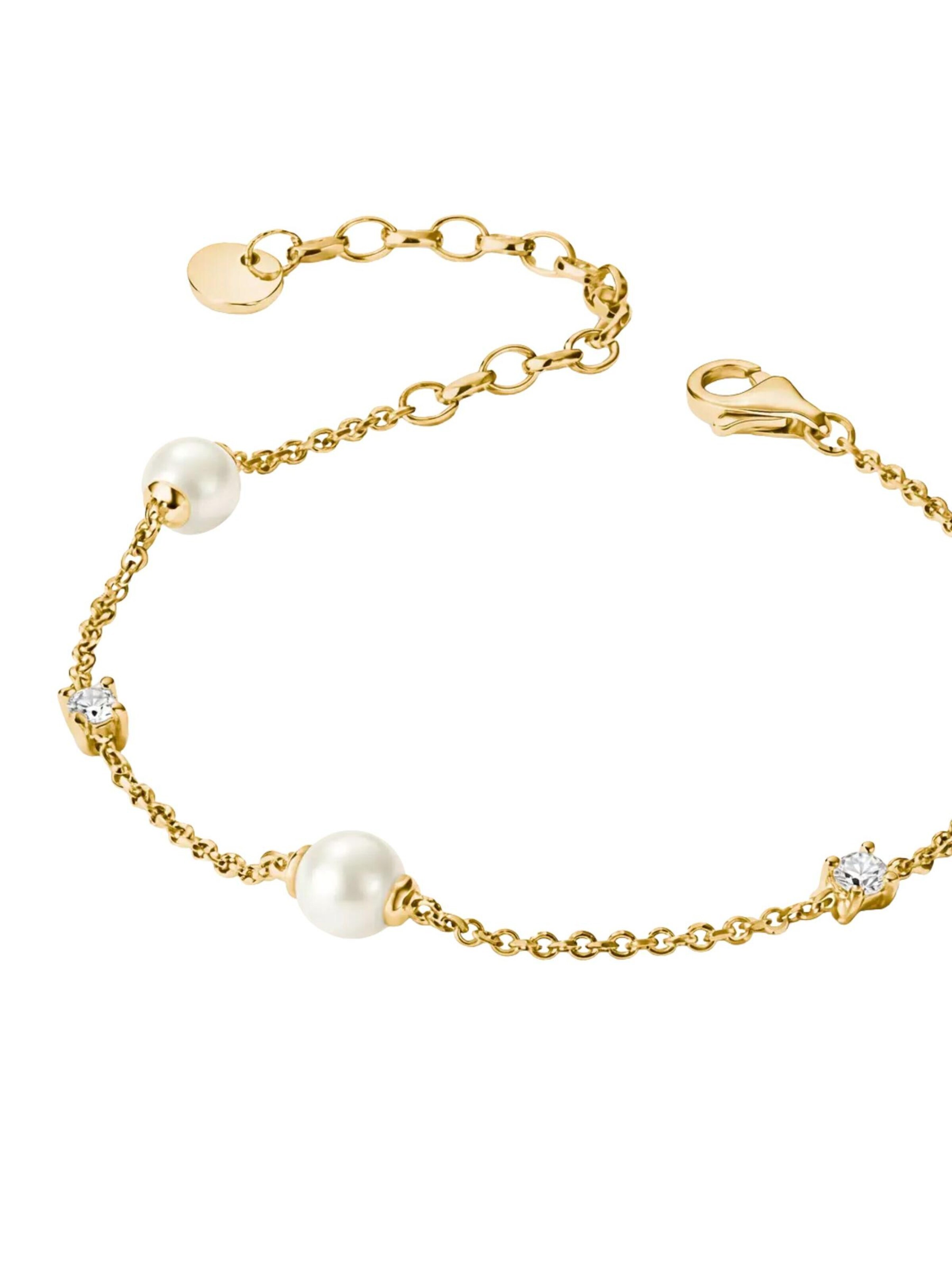 Bracelet 'Vergoldetes Armband mit Perlen & Zirkonia' Thomas Sabo en or