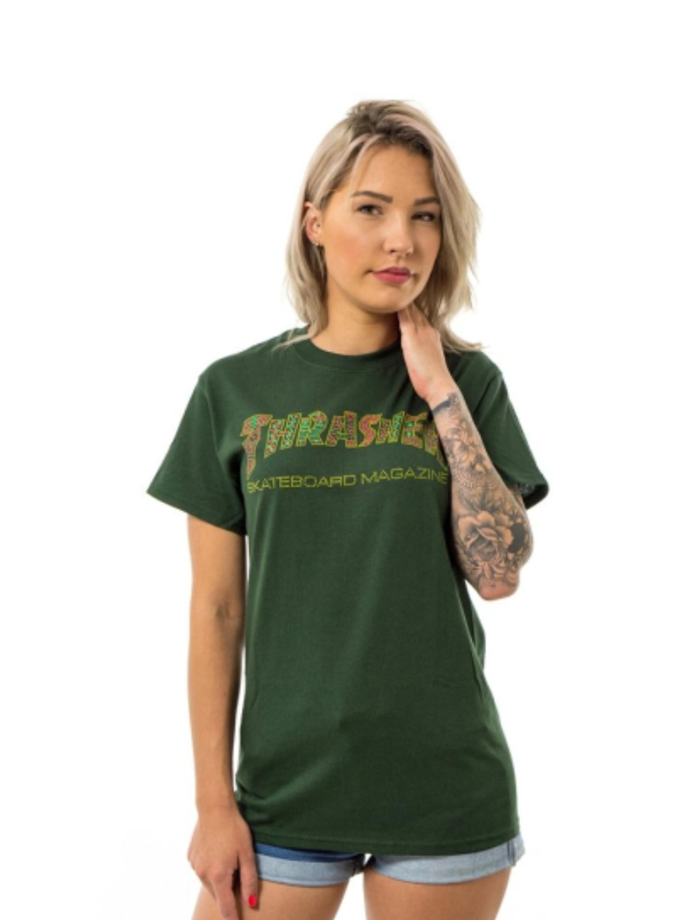 THRASHER T-shirt 'DAVIS' i grön