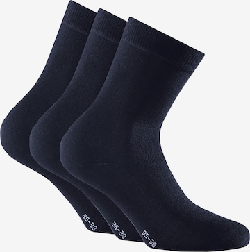 Calzino di Rohner Basic in blu: frontale