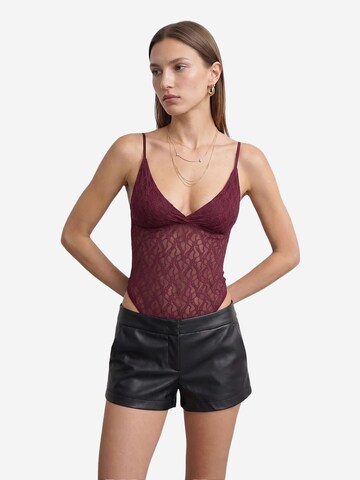 Dilvin Bodysuit 'Blusen' in Red