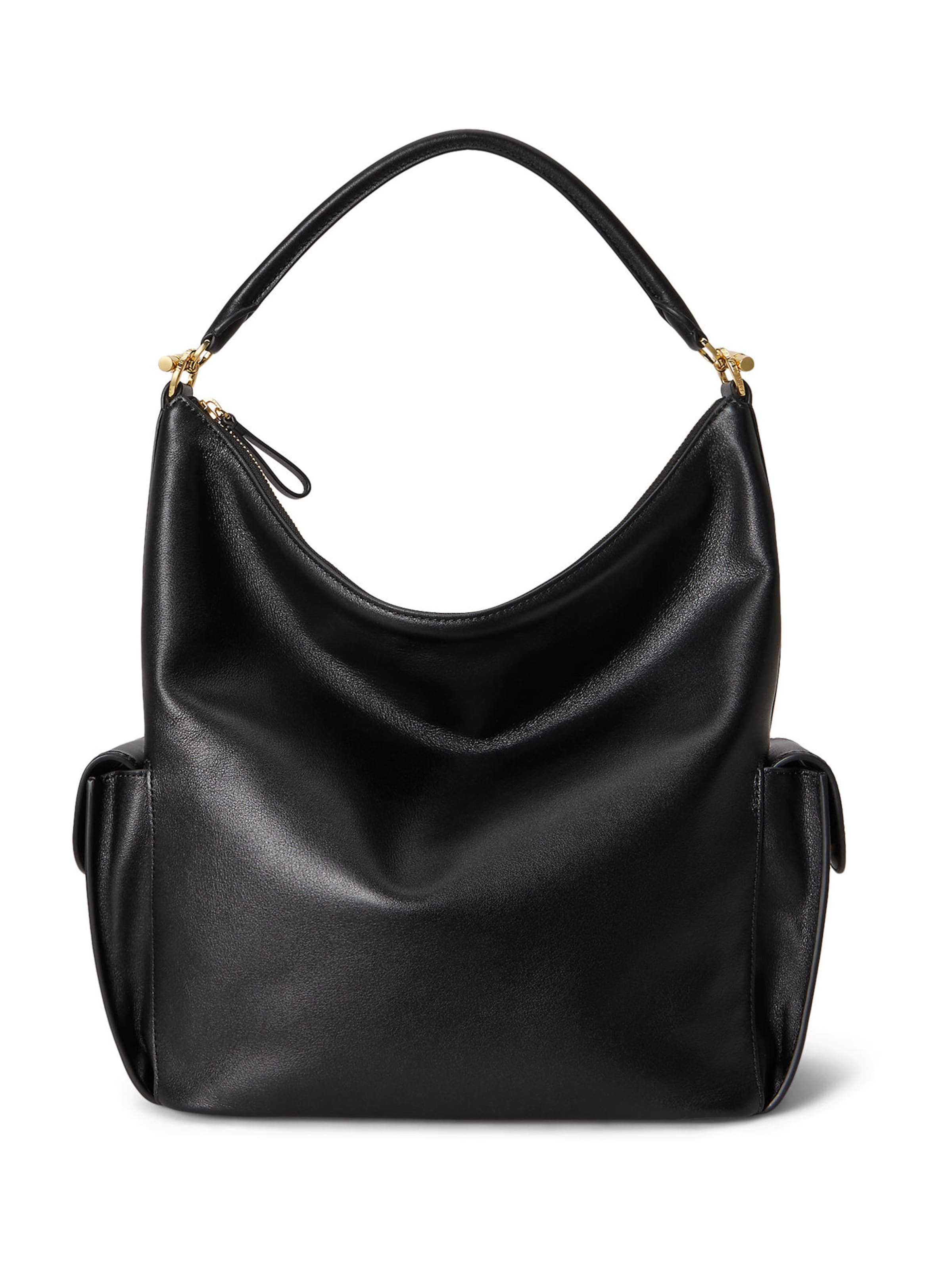 Lauren Ralph Lauren - Mala de ombro 'BLAIKE' em preto: frente