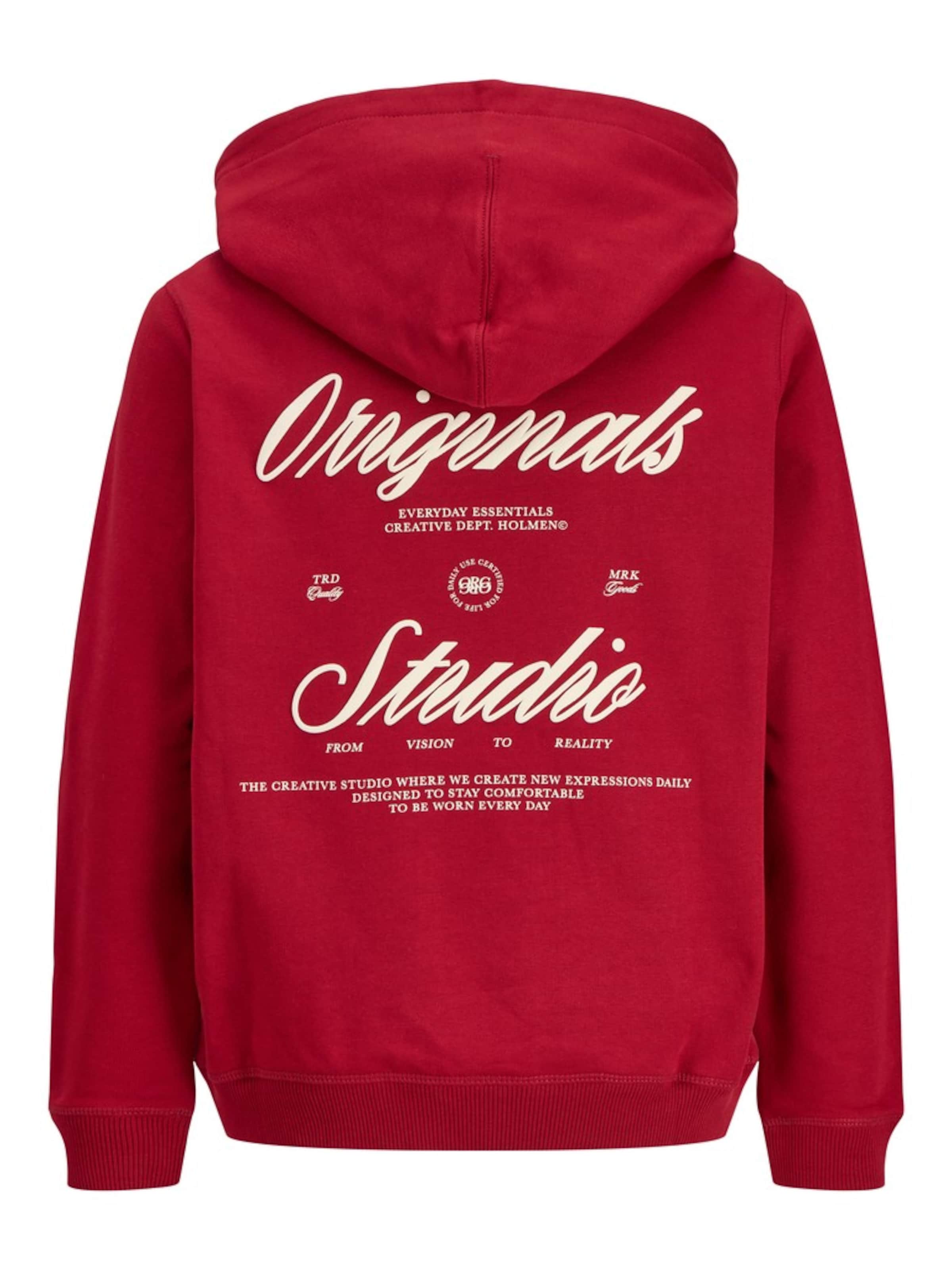 Jack & Jones Junior Sweatshirt 'JORNORREBRO' in Red