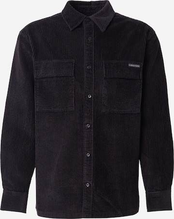 Calvin Klein JeansRegular Fit Košulja - crna boja: prednji dio