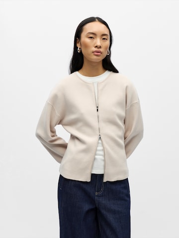 OBJECT Knit Cardigan 'OBJREYNARD' in Grey: front