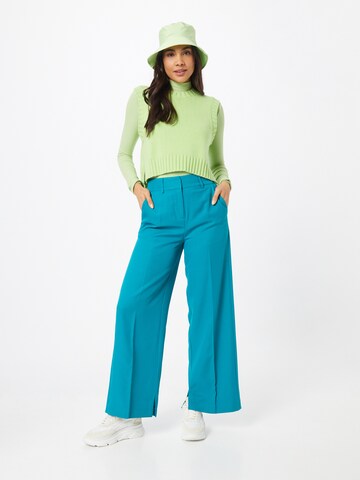 Wide Leg Pantalon à plis 'Deeply' YAS en bleu