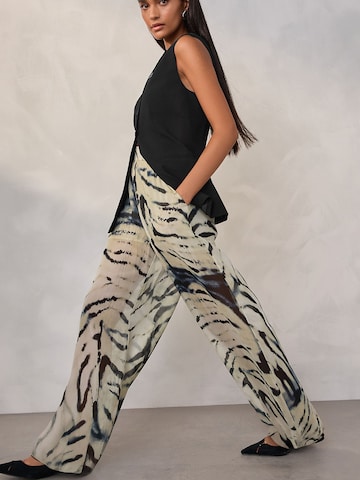 Next Wide leg Trousers with creases in Beige