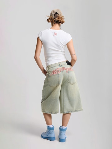 Baggy Jeans de la Ed Hardy pe albastru
