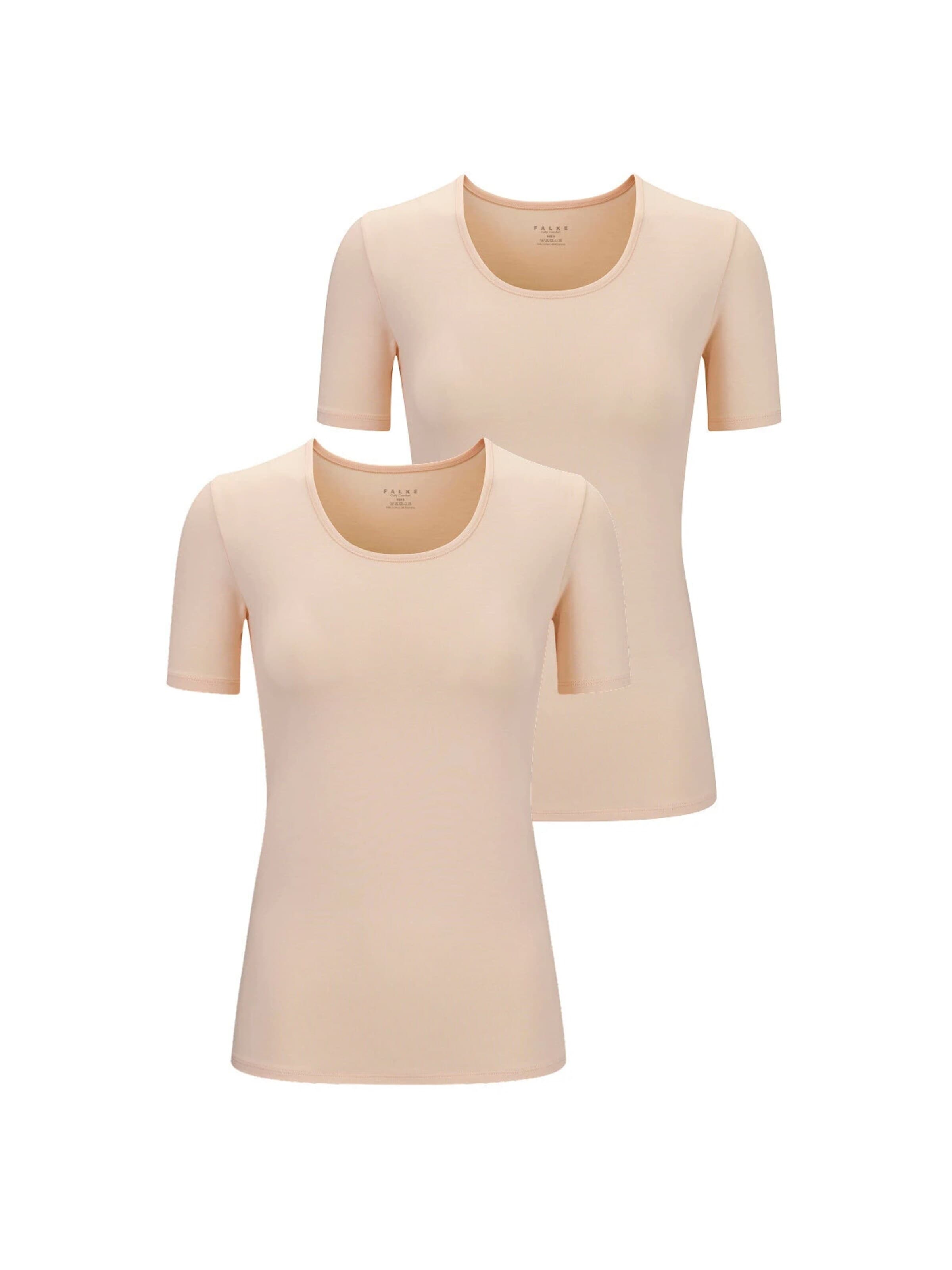 FALKE Daily Comfort 2-Pack Round Neck in Beige: Vorderseite