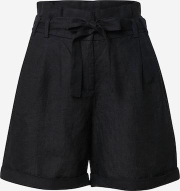 Maison 123 Regular Pleat-Front Pants 'FARIEL' in Black: front