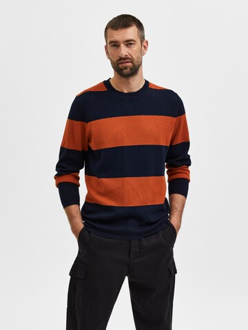 SELECTED HOMME Sweater 'Martin' in Blue: front