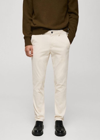 MANGO MAN Slimfit Hose 'Berdam' in Beige: Vorderseite