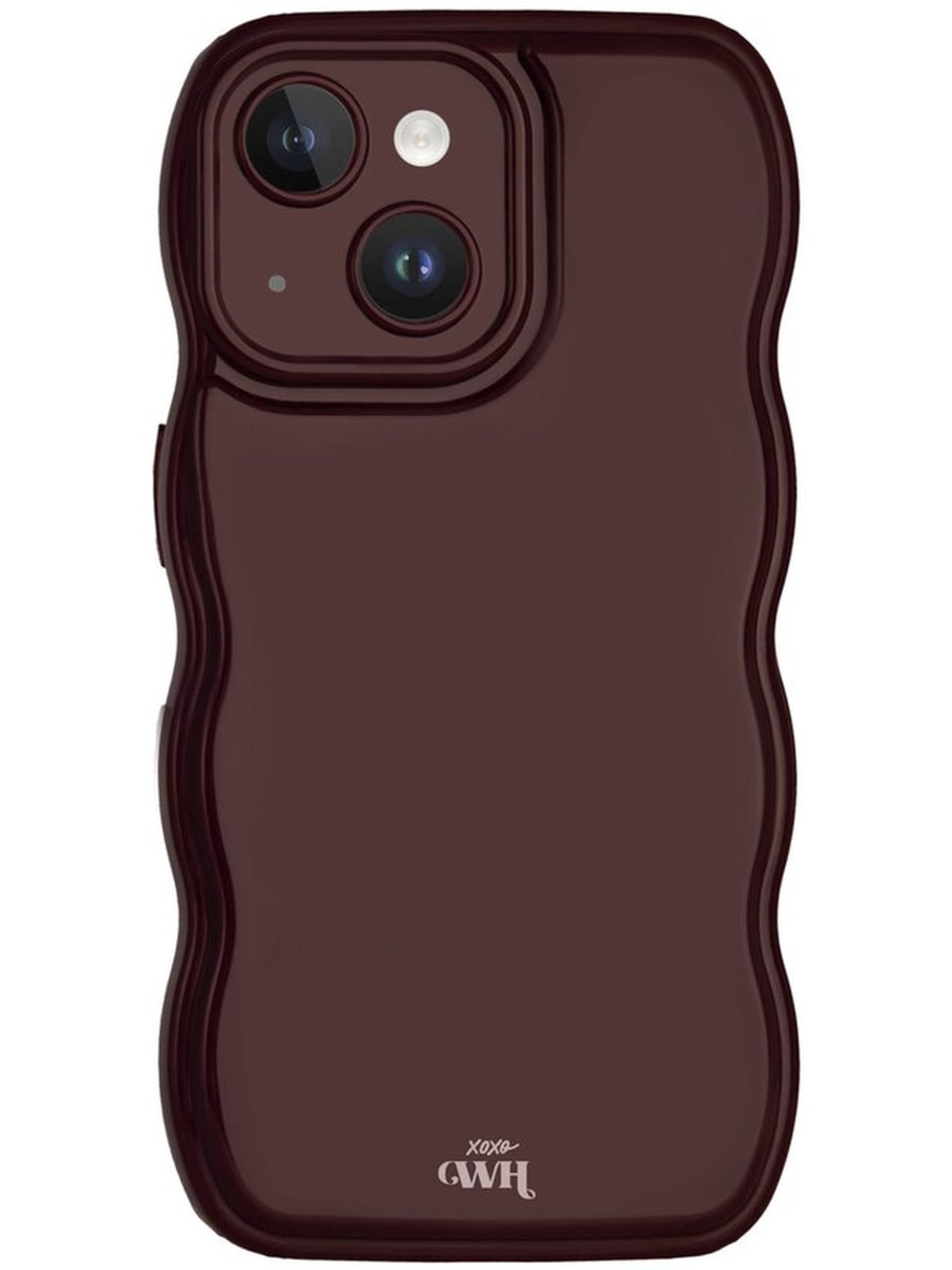 xoxoWildhearts Smartphonehoesje 'Glossy Wavy' in Rood: voorkant