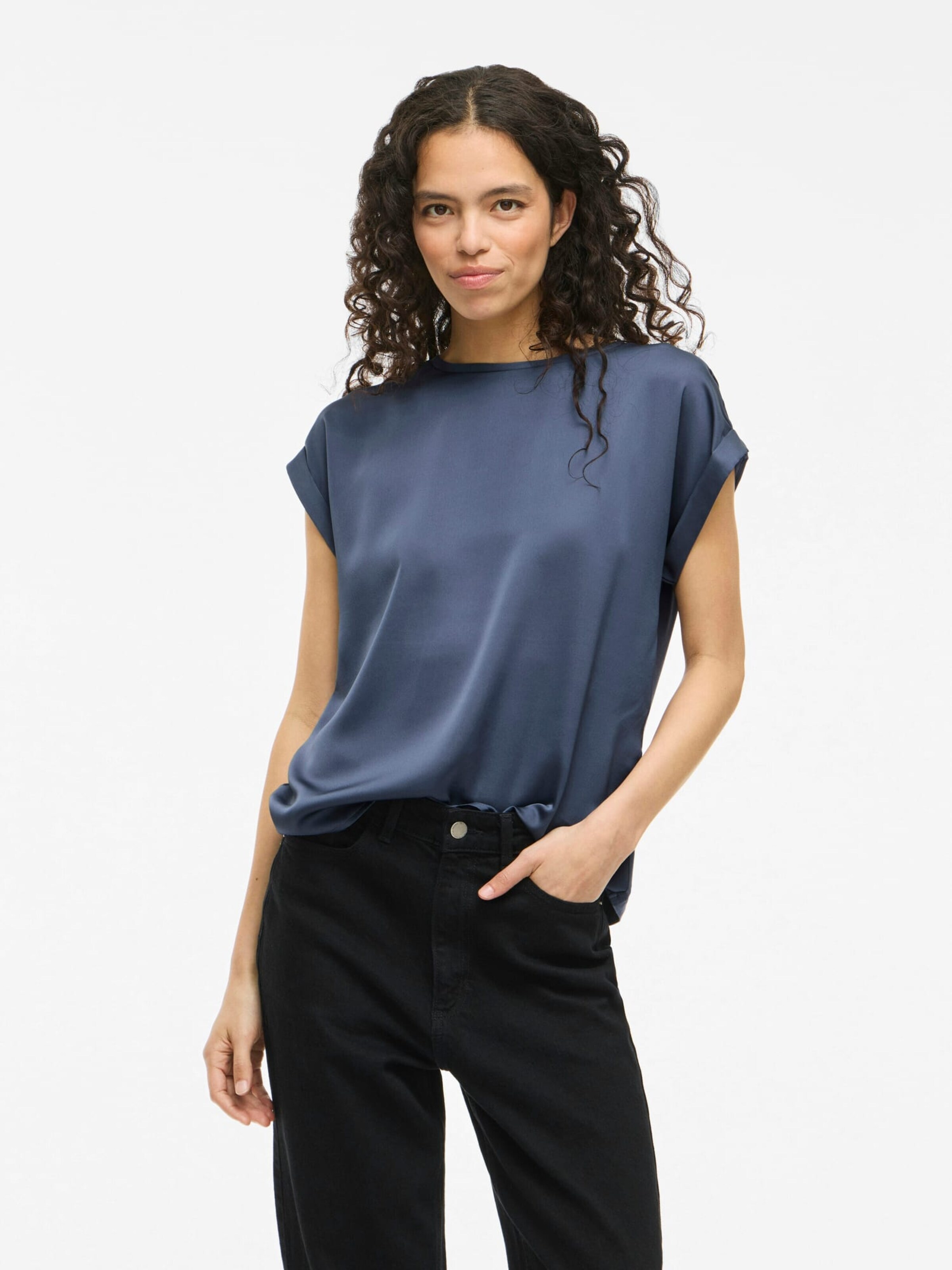 VILA Top 'Elette' in Blauw: voorkant