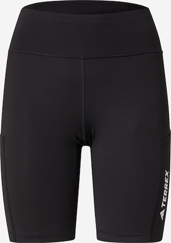 ADIDAS TERREX Skinny Outdoor trousers in Black: front