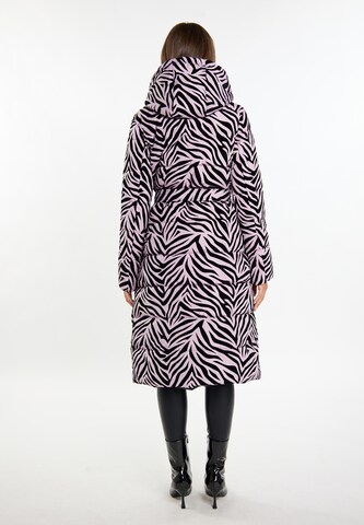 Cappotto invernale di faina in lilla