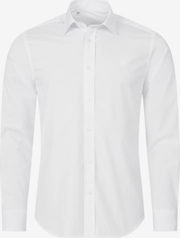 Indumentum Slim fit Button Up Shirt in White: front