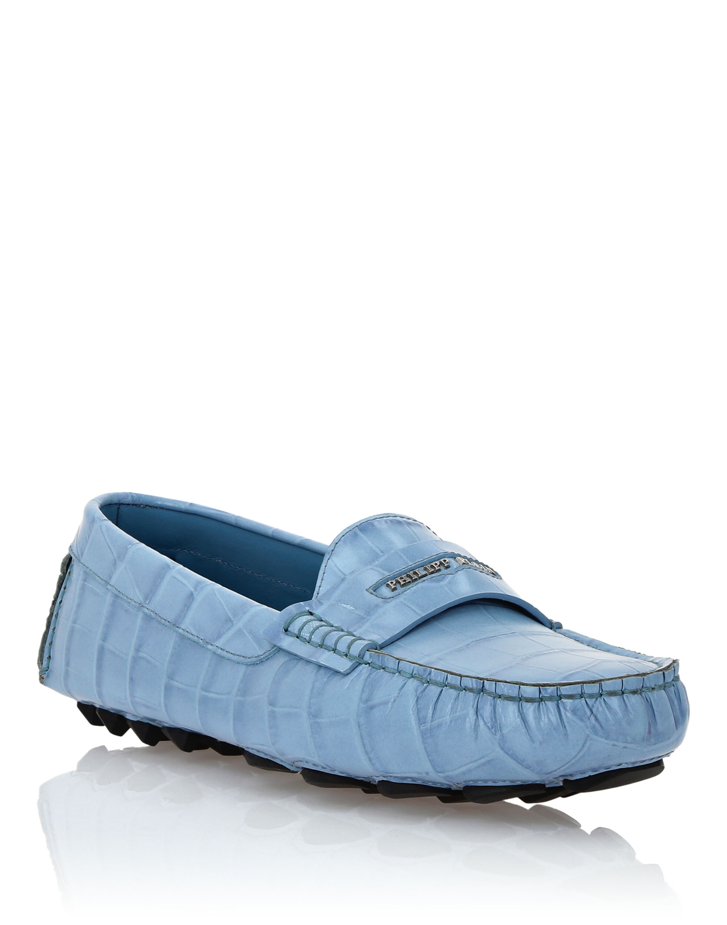 Philipp Plein - Mocassins em azul: frente