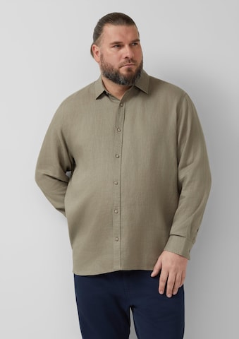 s.Oliver Regular fit Overhemd in Groen: voorkant
