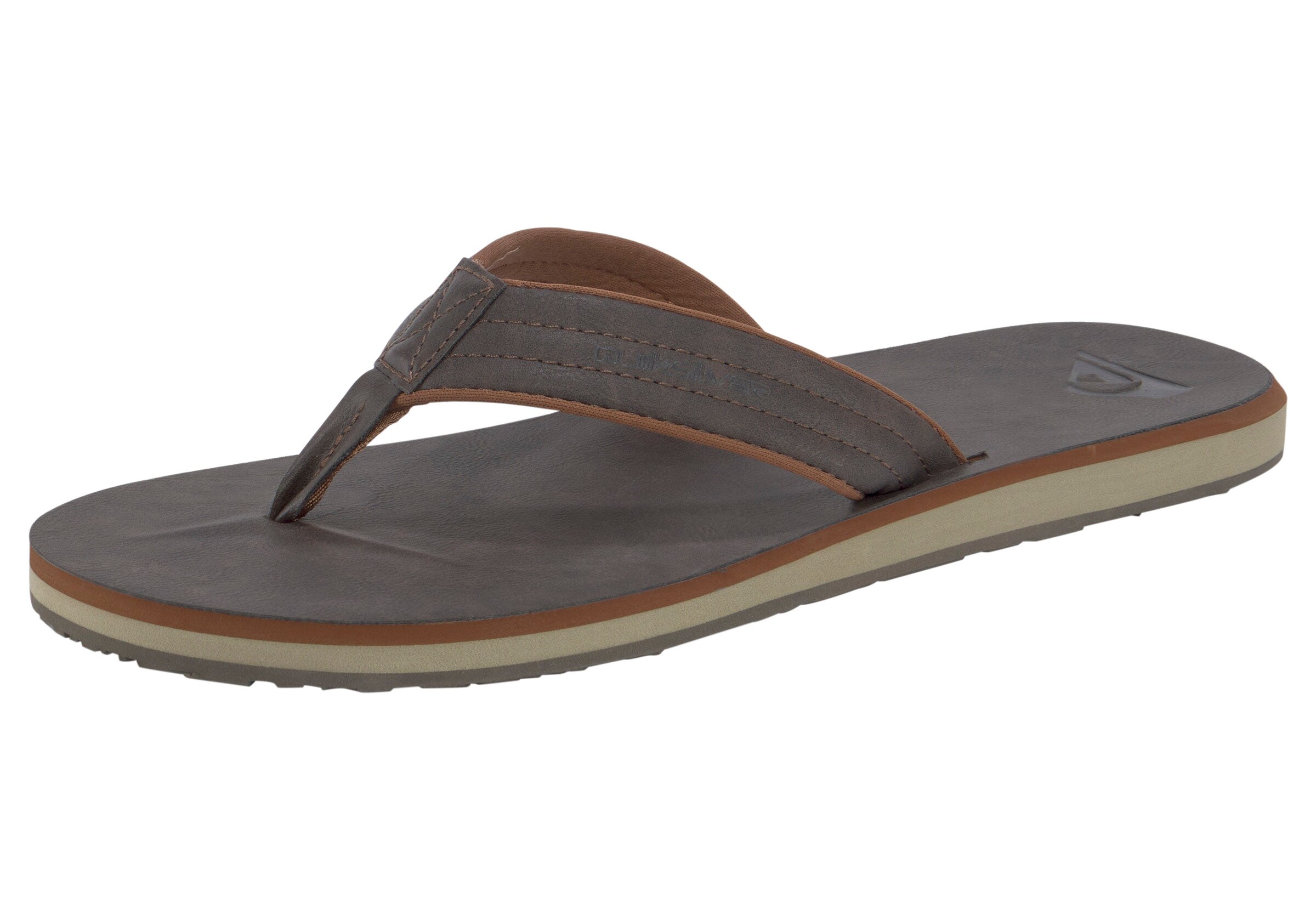 QUIKSILVER Σαγιονάρες διχαλωτές 'Carver' σε καφέ: μπροστά