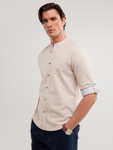BIG STAR Regular fit Button Up Shirt 'Janew' in Beige