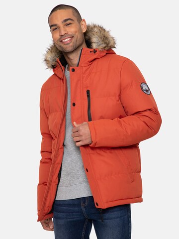 Threadbare Winter jacket 'Arnwood' in Orange: front