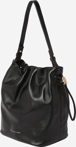 TOMMY HILFIGER - Bolso saco 'LUXE' en negro: frente