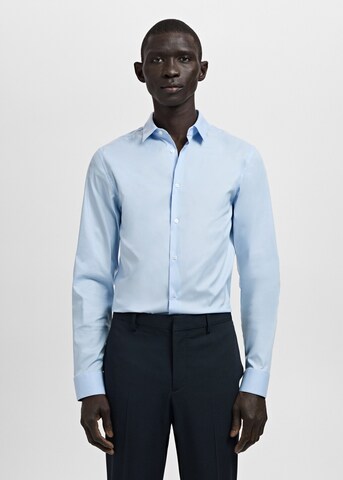 MANGO MAN Slim fit Business Shirt 'Emotion' in Blue: front