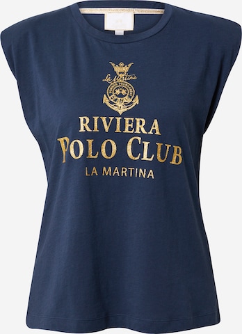 La Martina - Camiseta en azul: frente