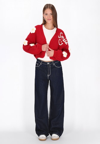 MYMO Knit cardigan in Red