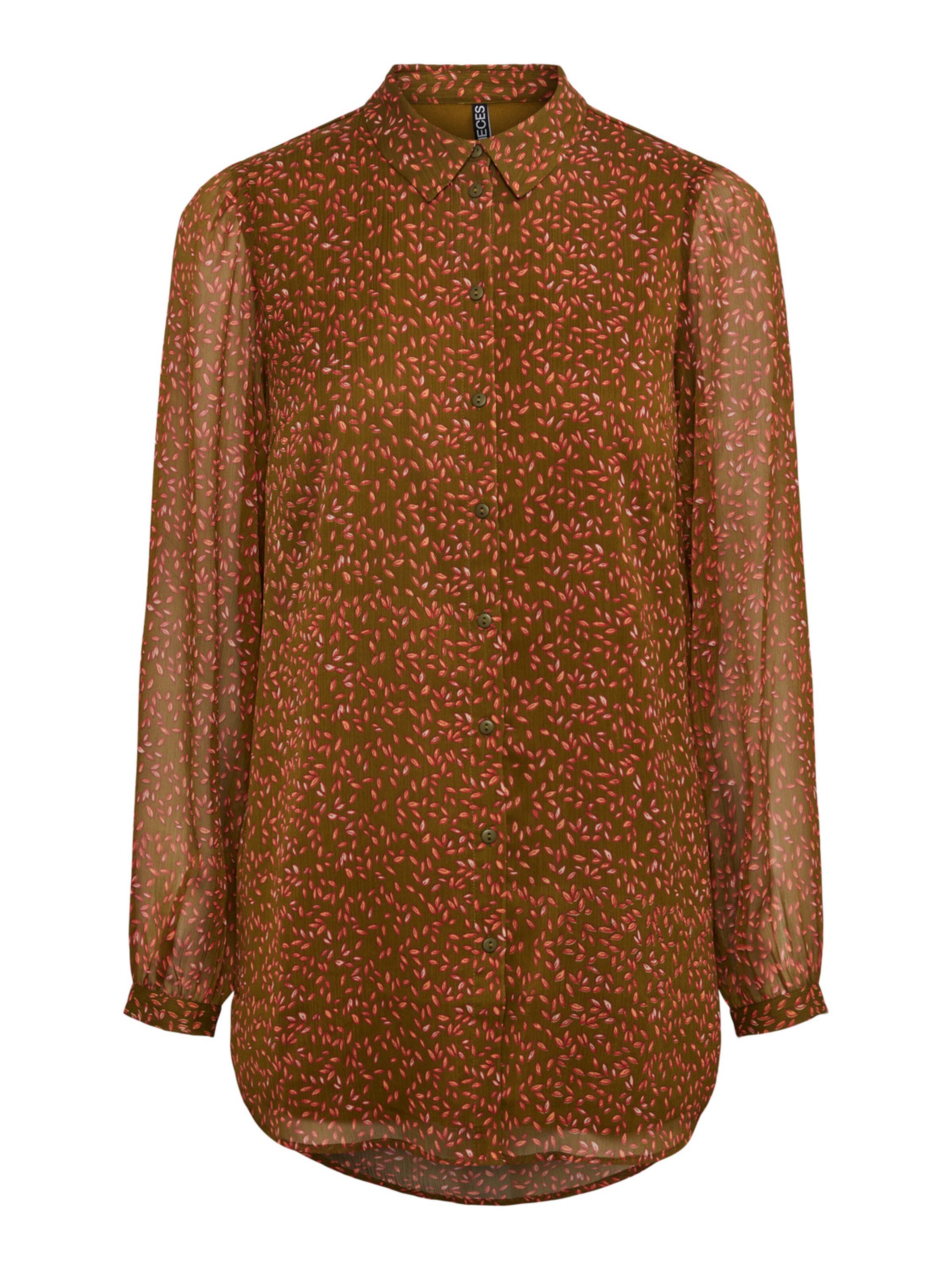 Camicia da donna di PIECES in verde: frontale