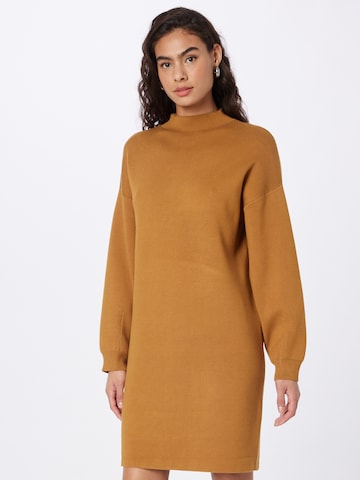 Y.A.S Knitted dress 'Halton' in Brown: front