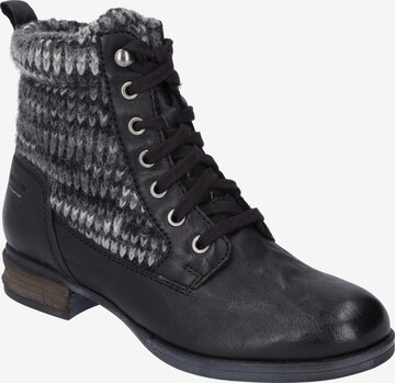 JOSEF SEIBEL Lace-Up Ankle Boots 'Sanja' in Black