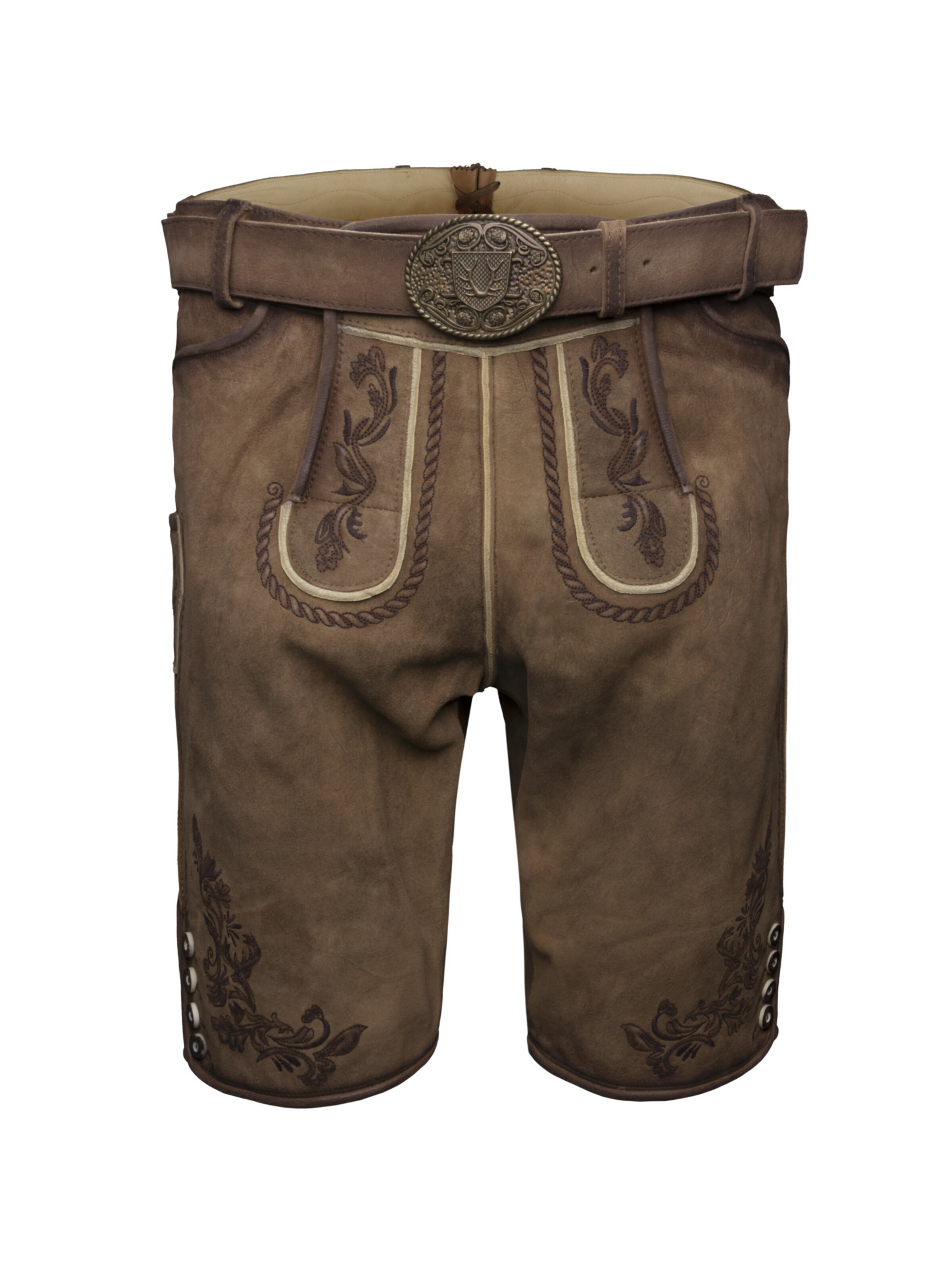 Krüger Buam Regular Trachtenhose 'Devian' in Braun: Vorderseite