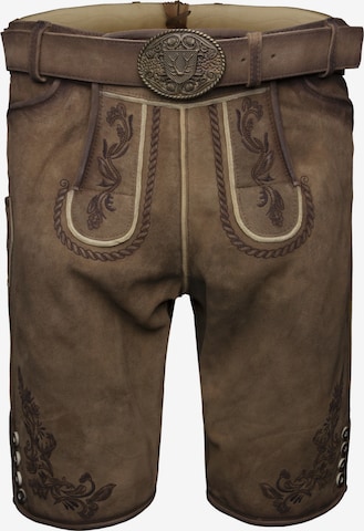 Regular Pantalon folklorique 'Devian' Krüger Buam en marron : devant